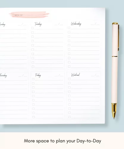 Lamare Weekly Planner Notepad Premium Undated Weekly To Do List Notepad ...