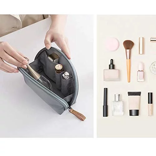 hekyip half moon cosmetic bag travel makeup pouch Clear - Transparent with Zipper CLASSY WAY TO ORGANIZE Hekyip Half Moon Cosmetic Beauty