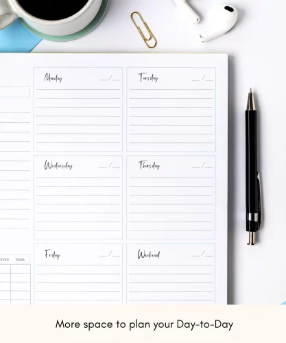 Lamare Weekly Planner Notepad Premium Undated Weekly To Do List Notepad ...