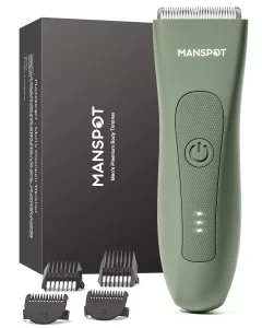 MANSPOT Manscape Hair Finishing Trimmers, Pubic Hair Trimmer for Men and Women, Electric Ball Trimmer Pubic Shaver,Hypoallergenic Ceramic Blade Heads