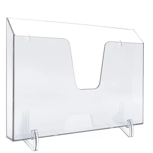 Acrimet Pocket File Holder Horizontal Design Brochure Display (for Wall Mount or Countertop Use) (Removable Supports Included) (Letter Size) (Clear C