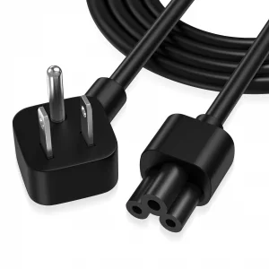 AGVEE 6.6ft 3 Prong AC Laptop Power Cord Cable, 90 Degree Angled, NEMA 5-15P to IEC-320-C5, 18AWG, Replacement for Dell Hp Lenovo Acer Laptop Noteboo
