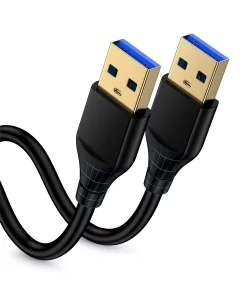 USB to USB Cable 10ft, Male to Male USB A To USB A Cable for WD Hard Drives, PC, Mac, Laptop, PS4, Xbox - USB 2.0 Type A Impresora Long Usba to Usba 