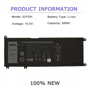 DELL 33YDH Laptop Battery for Dell Inspiron 15 7577 17 7000 7773 7778 7786 7779 for DELL G3 15 3579 G3 17 3779 G5 15 5587 G7 15 7588 Latitude 13 3380