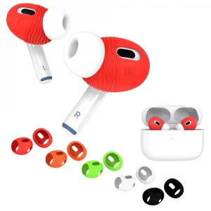 A-Focus [ Fit in Case ] Compatible with AirPods Pro 2nd Ear Tips, 5 Pairs Anti-Slip Anti-Dust Add Grip Protective Covers Skin Eartips Accessories Com
