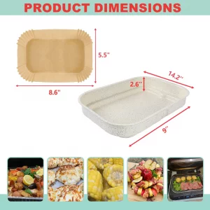 Griddle Pan and Air Fryer Liners for Ninja Foodi FG551/DG551 Smart XL 6-in-1 Grill Accessories, Non-Stick Upgraded Ceramic Cooking Pot for Ninja Food