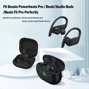 SEICHYGO Memory Foam Ear Tips with Dust Mesh for Beats Studio Buds Plus + Studio Buds/Beats Powerbeats Pro/Beats Fit Pro, Anti-Slip Replacement Ear T