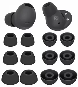 6 Pairs Galaxy Buds 2 Pro Ear Tips Buds Eartips, S/M/L Replacement Soft Silicone Rubber Flexible Gel Earbuds Earplug Fit in Case Compatible with Sams