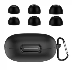 A-Focus Sport X20 Case Ear Tips Kit, Silicone Shockproof Skin with Keychain and 3 Pairs Silicone Gel Buds Eartips Set Accessories Comopatible with So