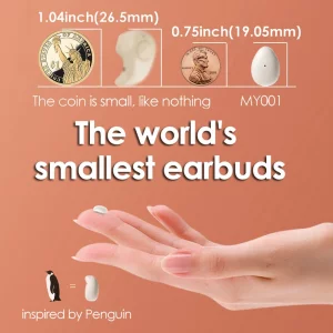 Xmenha Invisible Sleep Earbuds Wireless Smallest Lightest Tiny Noise Cancelling Ear Buds for Sleeping Quiet-Comfort Mini Bluetooth 5.3 Hidden Headpho