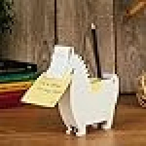 Horse Memo Dispenser and Pen Holder Note pad Clip for Note pad Gifts for co-Workers,2 Packs memo (Horse, White)