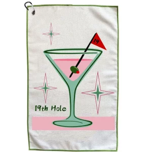 Funny Golf Towel, Printed Golf Towels for Golf Bags with Clip, Golf Gift for Men Husband Boyfriend Dad, Birthday Gifts for Golf Fan -19th Hole