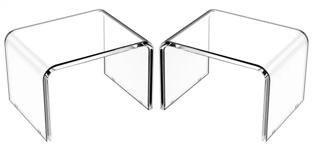 Acrylic Non-Slip Step Stools, Step Stool for Kids, Acrylic Stool, Step Stool for Adults, Toilet Stool, Plant Stand, Footstool, Display Rack (Non-Slip