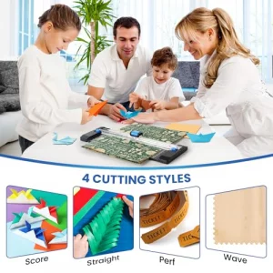 Paper Cutter Personal Rotary Trimmer Paper Trimmer Paper Cutter for cardstock withAutomatic Security Safeguard and Side Ruler for Craft Paper, Coupon