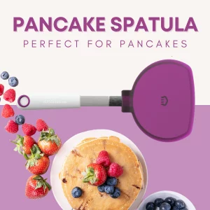 KPKitchen Wide Pancake Spatula Flipper - Heat Resistant Extra Large Silicone Turner for Non-Stick Cookware - Perfect for Crepes & Eggs - Ideal Baking