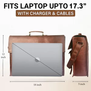 Leather Messenger Bag for Men - 18