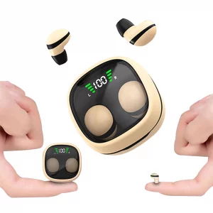 Skintone Nude Mini Small Invisible Earbuds Wireless Bluetooth Ear Buds for Small Ears Canals Women Kids, Skin Color Tiny Smallest Micro Discreet Hidd