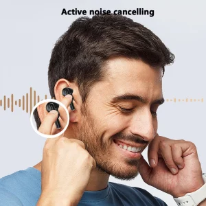 Xmenha Wireless Active Noise Cancelling Touch Screen Earbuds with Touch Screen ANC Transparency Mode Blue Tooth Ear Buds Active Noise Canceling Bluet