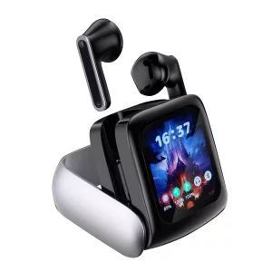 Xmenha TWS Bluetooth Touch Screen Earbuds with Screen TWS Wireless Touchscreen Earbuds for Small Ear Canals Blue Tooth Ear Buds Wireless Earphones fo