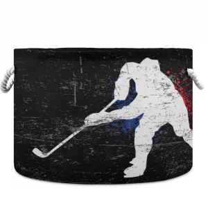 visesunny Hockey Poster Laundry Baskets Fabric Storage Bin Storage Box Collapsible Storage Basket Toy Clothes Shelves Basket for Bathroom,Bedroom,Nur