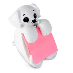 Resin Made Sticky Note Holder for Desk - Doodle Compatible Dog Note Dispenser for Office Holds 3