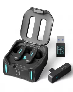 Middle Rabbit SW4 Pro Gaming Earbuds with Mic Wireless, 2.4G Dongle + Bluetooth Dual Mode, 20ms Low Latency, Compatible with PS5, PS4, PlayStation, D