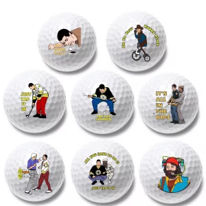 Artpreti 4 Pcs Funny Golf Balls for Birthday, Novelty Golfer Gift for Dad Coworkers Golfers Golf Lovers
