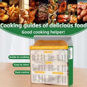 DUFRE 150Pcs Air Fryer Paper Liners 10 INCH [ Fit 7-12 QT] Parchment Paper,Disposable Square Paper for Air Fryer Non-stick Oil-proof for Baking,Roast