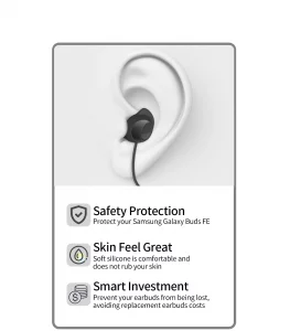 for Galaxy Buds FE Strap, Soft Silicone Special Anti-Skid Design Sports Anti Lost Headphones Lanyard Accessories ONLY Compatible with Samsung Galaxy 