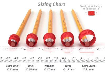 Griply Rubber Finger Tips | Hand Grips | Rubber Tip Finger Protector | Finger Pads (Medium)