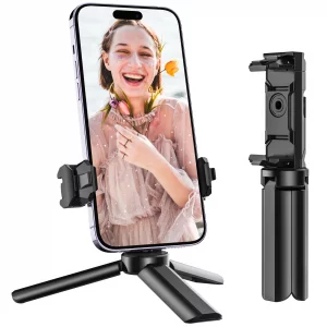 Anozer Mini Tripod with Universal Phone Holder & Cold Shoe, Lightweight Phone Stand & Camera Tripod, Compatible with iPhone 14 Pro Max/14 Pro, GoPro,