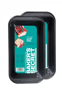 Baker's Secret 2pcs Loaf Pan for Baking Bread, Nonstick Carbon Steel Rectangular Pan 11