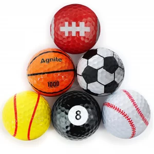 Funny Golf Balls, 6 Pack Colored Balls for Golfers, Fun Kids Golf - Novelty Gifts for Men, Golfing Accessories for Boys & Dad
