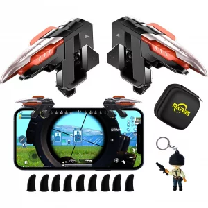 13 in 1 PUBG Mobile Controller Combo Kits, Mobile Phone L2R2 4 Triggers for PUBG/Call of Duty/Apex, Aim & Fire Trigger for iPhone & Android Phones