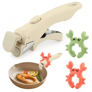 Removable Pot Handle with 2 Spoon Rests, Universal Pot Handle for All Cookware(COLOR:White)