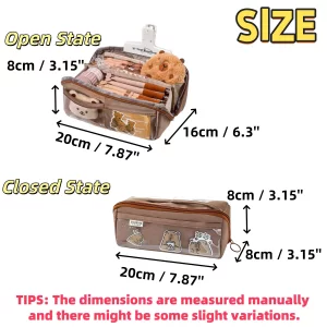 Adorable Capybara Pencil Case with 16PCS Cute Accessories, Kawaii Pen Pouch: Includes Pens, Capybara Plush Brooch, Keychain, Clips, Note, and Sticker