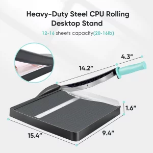 Paper Cutter, A4 Paper Trimmer with Safety Guard, 12