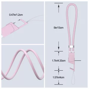 Lecnvuo Charger Lanyard, Portable Phone Stand, Cellphone Lanyards for Women Adjustable, Type c Cable, 60w USB c Charger for iPhone 16 Pro/15 Pro/Plus