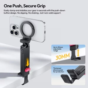 ULANZI Airplane Phone Holder, MA88 Magnetic Phone Tripod for Flying Desk Office,360 Rotation Selfie Stick for Magsafe iPhone 17/16/15/14/13/12, Airp