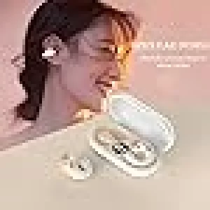 Wireless Headset Clip On Open Ear Earbuds Wireless Ear Clip Bone Conduction Headphones Open Ear Buds Ear Clip Induction Earphones Bone Conducting Hea