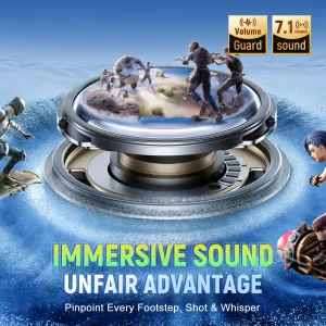 Buwnia Wireless Gaming Headset for Ps5, Ps4, PC, Switch, 2.4GHz+BT5.3 | Competition-Grade Pinpoint | 7.1 Surround Sound for Total Victory | Noise-Can