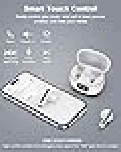 Wireless Ear Buds Bluetooth 5.3 Earbuds, iPhone 17 16e Earphones Headphone for iPhone 16 Pro Max/15/14/13, Samsung Galaxy A17 S25 Ultra, Google Pixel