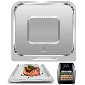 Air Fryer Grill Pan for CHEFMAN 10 Quart Multifunctional Digital air fryer,9.4 * 8.8''Food Grade Nonstick Replacement Rack Parts Tray Grill Crisper P