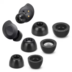 Memory Foam Tips for Samsung Galaxy Buds FE, No Silicone Eartips Pain, Anti-Slip Replacement Ear Tips, Fit in The Charging Case, Reducing Noise Earbu