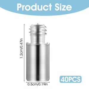 LXUEJIE 40 PCS Scrapbook Extension Posts, Silver Chicago Screws and Extention Posts Album Extender Post Replacements for Binding Extending Scrapbook 