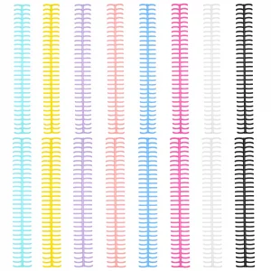 Yuanchu 16 PCS Comb Binding Spines, Plastic Binding Combs 30 Rings Click Binding Spines Colorful Spiral Binding Coils for Teacher Business Document F