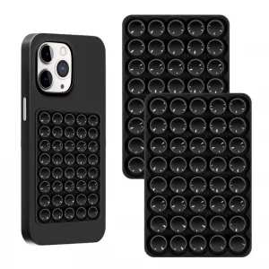 Silicone Sticky Phone Grip, Adhesive Suction Cup Phone Case Mount, Phone Grip with Strong Suction for Cellphone, Non Slip Hands-Free Phone Accessorie