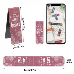 48 Pcs Bible Verses Magnetic Bookmarks, 24 Styles Christian Magnet Book Markers Motivational Encouraging Magnetic Page Clip Gifts for Women Men Schoo