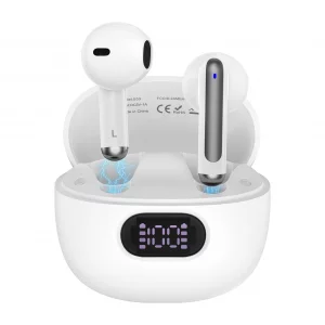 Wireless Earbuds Bluetooth Ear Buds for iPhone 17 16 Pro Max 16e 16 Plus 16 15 Pro Max 15, V5.3 48H Wireless Headphones with LED Display Charging Cas