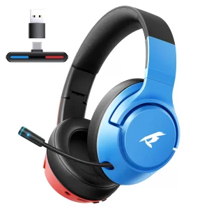 CG-01 2.4Ghz Wireless Gaming Headset for Nintendo Switch?OLED?Lite, Bluetooth 5.4 Gaming Headphones with Noise Cancelling Microphone, 40Hr Battery, U